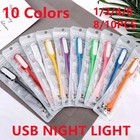Usb Led Reading Light 10pcs Mini Book Lamp Flexible Night Light 5v
