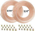 Pair 25ft  1 4    3 16  Copper Nickel Brake Line Tubing Kit And 32 Fittings