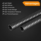 Carbon Fiber Tubes  500mm X 12mm X 10mm 3k Hollow Carbon Wrapped Tubing 4pcs