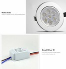 9w 15w 21w Dimmable Recessed Led Ceiling Down Light Spotlight Lamp Round Silver