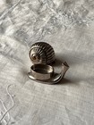 Vintage Snail Pill Box     Silver   Brass Metal Storage Case     Novelty Decor