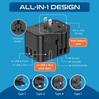 Ceptics Universal Travel Adapter  45w International Power Adapter With Pd   Qc 3
