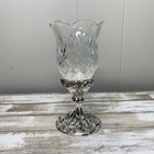 Godinger 20th Century Baroque Votive Tealight Holder Crystal Silver Plated Base