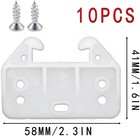 Joyangy 10 Pack Drawer Guides  White Plastic Rear Brackets With Screws