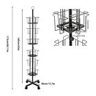 6-tier Rotating Greeting Card Rack Display Stand Spinning Pocket Rotating Holder
