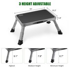 Jocauto Foldable Step Stool Adjustable Step Stool A Non-slip Platform Step