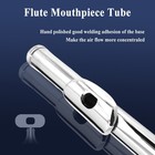16 Key Closed Hole C Flute For Beginner Silver Plated Nickel Flute With Case