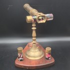 Corki Weeks Brass   Wood Parlor Kaleidoscope   3 Oil Cells