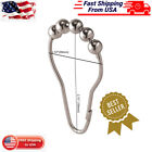 12 Pcs Set Stainless Steel Bathroom Shower Curtain Rings Hooks With Roller Ball 