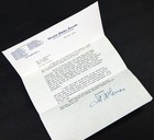 Pat Mc Carran Signed Letter 1950 Nevada Senator Autograph  movie Admission Tax 