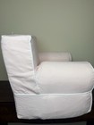 Pottery Barn Anywhere Medium Kids Chair   Cover Pearl Pink Twill W  White Piping