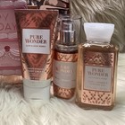 Bbw Gift Set Pure Wonder Body Mist  Shower Gel   Body Cream   Hbd Bag   156