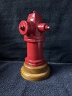 Vintage Fire Hydrant Waterous Desktop Heavy Metal Salesman Sample Wood Base Red