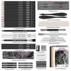 Hiforny 70 Pcs Drawing Kit Sketching Pencil Set sketch Pencils Art Supplies
