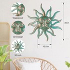 Metal Wall Art Outdoor Decor - 30 Inches Rust Proof Retro Metal Wall Sculpture