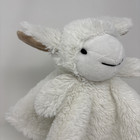 Manhattan Kids White Lamb Baby Lovey Security Blanket Brown Ears Shaggy Fluffy