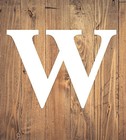 5 Inch Wooden Letter Unfinished  Alphabet W Choose Wood Material  Blank