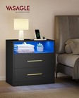 Custos Collection - Set Of 2  23 6 Inch Wide Nightstands With Charging Station 
