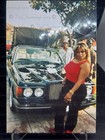Vintage Photo African-american Attractive Lady Posing In Front Of Car Early 1980
