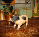 Primitive Vtg Style Resin Country Cottage Farm Barnyard Pig Hog  head Right 