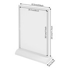 Menu Board Holder Rechargeable Led Sign Holder A4 Poster Display Stand White