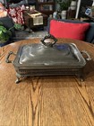 Oneida Ornate Silver Plate Vintage Covered Footed Casserole Buffet Serving Rack