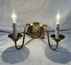 Vintage Nos Murray Feiss Brass Double Wall Sconce 12 5 w 2 Arm