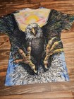 Vintage Rare 1991 Bald Eagle All Over Print Screen Stars Vtg T Shirt Size Large 