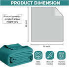 100  Cotton Waffle Weave Blanket Queen Size Lightweight Soft Teal Throw