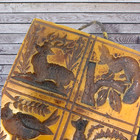 Vtg Wooden German Springerle Speculaas Cookie Stamp Press Mold 6 Print Folk Art