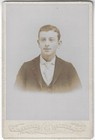 Smiling Young Man Jesse Heit Clyde Ny Genealogy Antique Cabinet Card Photo