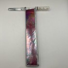 Vintage Stained Glass Handmade Triangle Kaleidoscope Oil Wand Tube Stars Pretty 