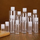 Clear Travel Flip Empty Bottle Plastic Shampoo Makeup Lotion Container 10-200ml   