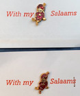 Set Of 2 Vintage Air India Maharaja Mascot Brooch Pin Indian National Airlines
