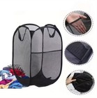 Laundry Bag Mesh Basket Foldable Mesh Popup Hamper - Portable Lightweight Home