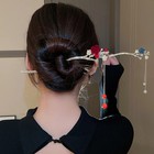 Vintage Rose Hair Sticks Hairwear For Women Simple Tassel Pearl Flower Hairpin H