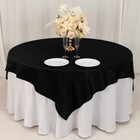 Black Satin 72x72  Square Table Overlay Smooth Finish Party Catering Decorations