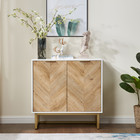 Stoready Wood Sideboard Buffet Cabinet With Adjustable Shelf And 2 Doors