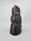 Hand Carved Wooden Owl Figurine Sculpture Approx 10  Rustic Folk Art Decor