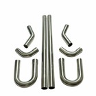 2 5  Od Stainless Steel Straight Bend Diy Custom Mandrel Exhaust Pipe Kit 8pcs