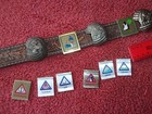 Bsa Boy Scouts Of America Brown Leather Belt Brass Buckle   Skill Award Loops 