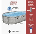 Coleman Power Steel 16  X 10  X 42  Oval Pool Set Plus Filter Pump Ladder Grey