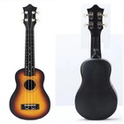 Manfiter 21in Soprano Ukulele Beginner Kit Wood Nylon Gig Bag Tuner Strap