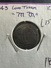 1843 Love Token Seated Liberty Dime - Engraved    777 777   