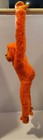 Vintage  Petting Zoo Hanging Monkey Plush Toy Orange Rare 