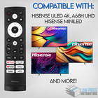 New Original Hisense Erf3af90h Voice Remote W  Disney Tubi Prime Apps Key