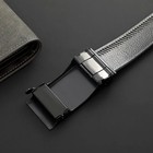 Genuine Leather Mens Ratchet Belt Belts For Men Adjustable Automatic Buckle