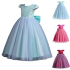 Kids Flower Girls Tulle Bridesmaid Party Dress Formal Pageant Prom Princess Gown