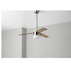 New   Hampton Bay Montgomery Ii 44 In  Indoor Brushed Nickel Ceiling Fan