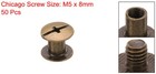 50 Set M5 X 8mm Chicago Screw Metal Stud Screw Rivets Leather Bronze
